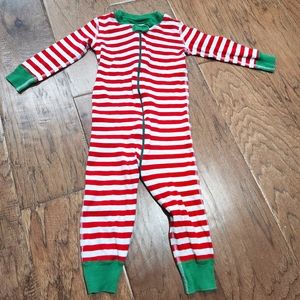 3 for $15 / Hanna Andersson • Striped Christmas Pajama One-Piece
